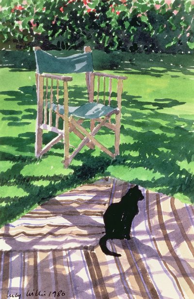 Black Cat and Dappling, 1986 by Lucy Willis